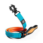 1.2m Mini Combat Leash | Foam & Neoprene Lined with Soft Handle - Light Blue & Orange